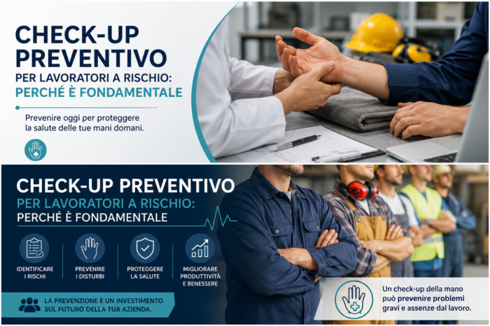 Check-up preventivo della mano per lavoratori a rischio