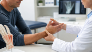 Tendinite della mano nei lavoratori con dolore al polso e alle dita